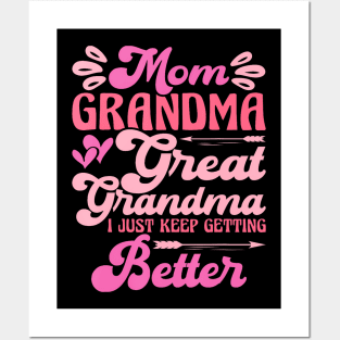 Mom Grandma Great Grandma Trending Mother'S Day Posters and Art